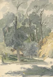 Árvores e Celeiros em Ashstead Park, Surrey