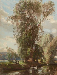 On the Knows Mill Lade, Prestonkirk (óleo sobre tela)