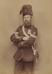 Sargento Glasgow, Royal Artillery, 1856 (foto sépia)