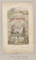 Desenho para a Frontspiece of the Annals of Sporting and Fancy Gazette, Volume 1