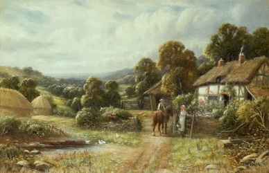 Uma casa de campo Surrey (óleo sobre tela)