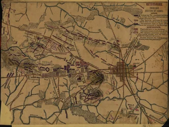 Gettysburg terceiro dia. Posição das tropas