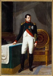 Retrato completo de Napoleão I (1769-1821) no uniforme de um coronel dos chasseurs de la garde Pintura de Robert Lefebvre (1755-1830) Sol do século XIX. 2,26x1,57 m Paris, Musee Carnavalet