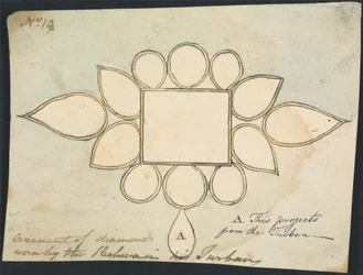 Ornamento de Diamante Usado pelo Peshwa no seu Turban