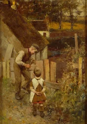 Remendar a vedação (óleo sobre tela)