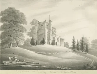 Igreja Arley: desenho sépia, 1824