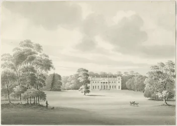 Chillington Hall: desenho sépia