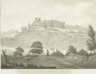 Castelo Dudley: desenho sépia