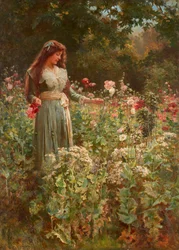 Coletando Papoilas (óleo sobre tela)