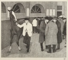Concessionárias de cavalos no Barbican, 1921