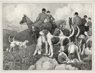 Cena de caça (litho)
