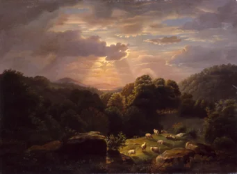 Paisagem com ovelhas