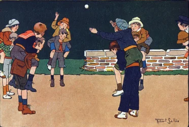 A bala de cavaliere. Gravação em "O que estamos a tocar? "por E. Weber com desenhos a aguarela de Robert Salles (1871-1929). Librairie Garnier Freres, Paris