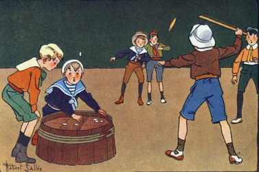 Os ossos e o marmelo. Gravação em "O que estamos a tocar? "por E. Weber com desenhos a aguarela de Robert Salles (1871-1929). Librairie Garnier Freres, Paris