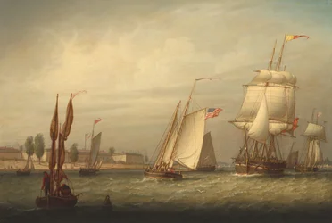 Porto de Boston, 1843.
