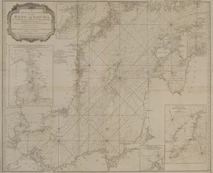 Uma carta nova e exacta do Mar Báltico ou do Mar do Leste, mostrando as ilhas, rochedos e baixios com as suas marcas, faróis, sondagens e canais de navegação