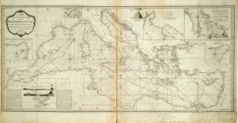 Uma nova e precisa carta do Mar Mediterrâneo a partir dos mais recentes levantamentos, verificados e regulados por observações astronómicas