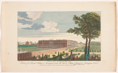 Gezicht op Hampton Court Palace te Londen
Uma vista do Palácio Real de Hampton Court (título sobre o objecto)
Londen (título da série)