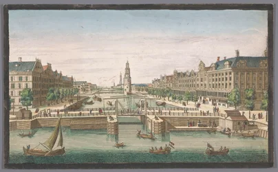 Vista dos Oudeschans em Amsterdã vista do IJ Uma vista de Amsterdã tirada da antiga muralha (título no objeto) Holanda (título da série)