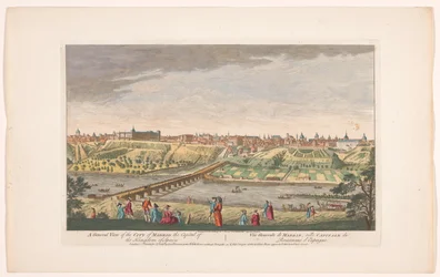 Gezicht op de stad Madrid Uma visão geral da cidade de Madrid, a capital do reino da Espanha (título no objeto) Madrid en Lisboa (título da série)