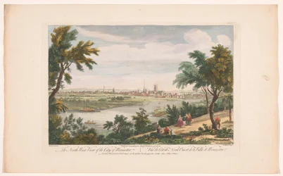Vista da cidade de Worcester A vista noroeste da cidade de Worcester (título no objeto)