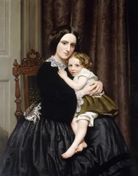 Uma mãe e seu filho,