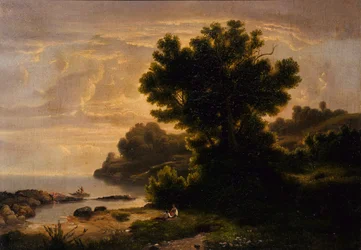 Paisagem com a família à beira do lago, 1858.