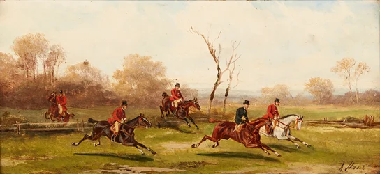 The Hunt Begins (óleo a bordo)