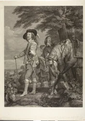 Charles I, Rei da Inglaterra, com James, 1º Duque de Hamilton