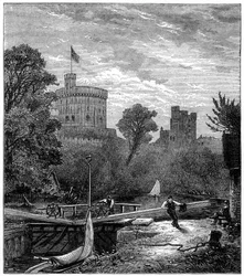 Antigo Windsor Lock, 1880.