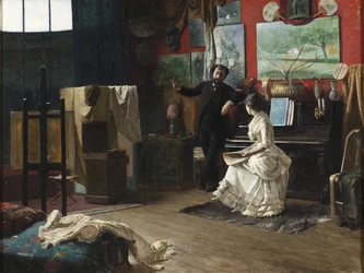 Intermezzo, por Thegerstrom, Robert (1857-1919). Óleo sobre tela