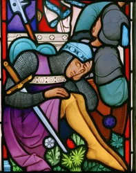 A ressurreição, detalhe, 1864 (vitral)