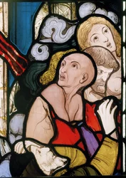 Ye Damned, detalhe de The Last Judgment, c.1864 (vitral)