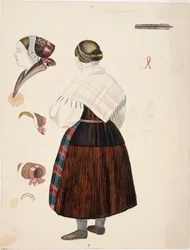 Ensaio de um vestido de camponesa da Lapónia