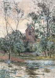A igreja junto à lagoa