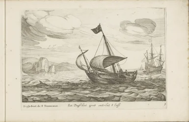 Dogger de bota de cachorro Een Dogh-boot groot cerca de 8 Last / Dogh-Boot de 8 Tonneaux (título no objeto) Diversos navios não estão em se sert dans les Provinces Unies / Ícones de vários navios holandeses cujo uso é principalmente nas águas interiores da