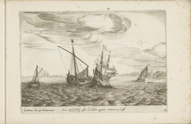Navio ou isqueiro
Een Wyt-schip ofte Lichter groot omtrent 30 Last / Lichter de 30 Tonneaux (título sobre o objecto)
Diversas navires dont on se sert dans les Provinces Unies / Icones variarum navium Hollandicarum quarum usus maximè in aquis interioribus