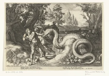 Companheiros de Cadmus devorados por um dragão Metamorfoses de Ovídio (título da série)