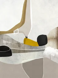 Formas abstratas amarelas e pretas