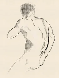 Estudo de uma figura masculina poderosa