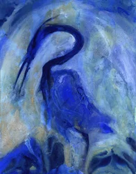 Garça-azul abstrata