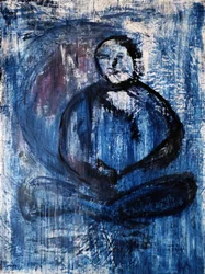 Meditação Azul Abstrata