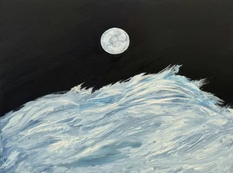 Ondas do oceano ao luar
