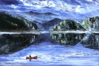 Canoa no Lago Serene