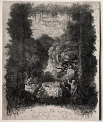 Primeiro frontispício para fábulas e contos de fadas, por Thierry-Faletans, 1868.