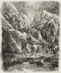 Cavaleiro nas montanhas