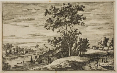 Vista perto de Kampen, placa 4 de Vistas das aldeias holandesas
