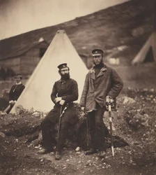 Capitão Graham e Capitão MacLeod, 42º Regimento, 1855, impresso em 1856 (foto)