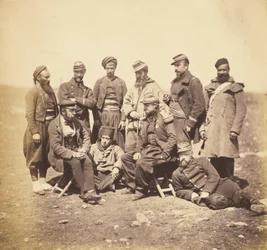 O general Cissé e oficiais e soldados da divisão do general Bosquet