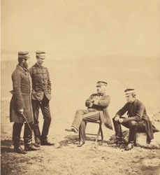 O tenente-general Barnard e o seu estado-maior